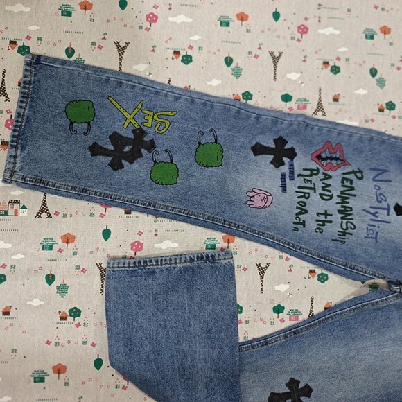 Chrome Hearts Logo Cross Jeans - Picture 4 of 7